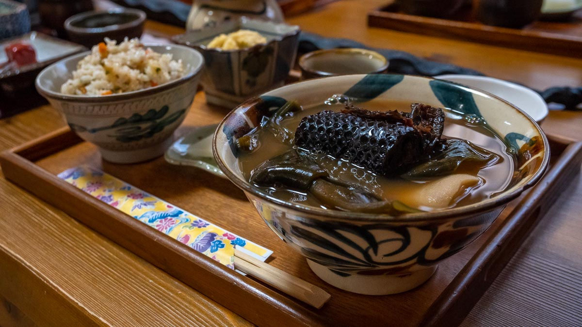 Irabu Soup Set at Kana Restaurant - Things to Eat in Okinawa 
