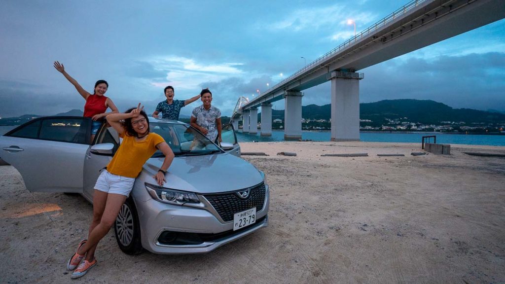 Posing with the Car - Okinawa Itinerary