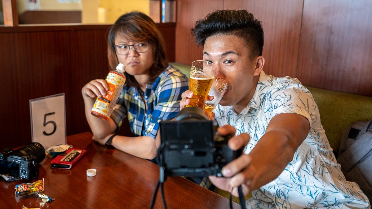 Taking Beer Selfie at Orion Happy Park 