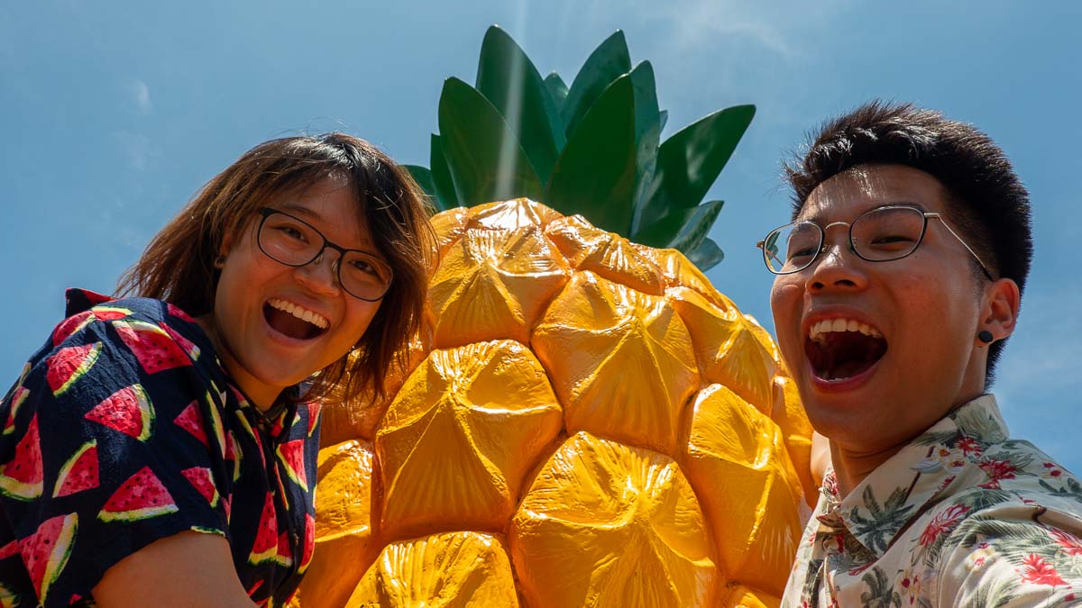 Taking Selfie at Nago Pineapple Park - Things to Do in Okinawa 