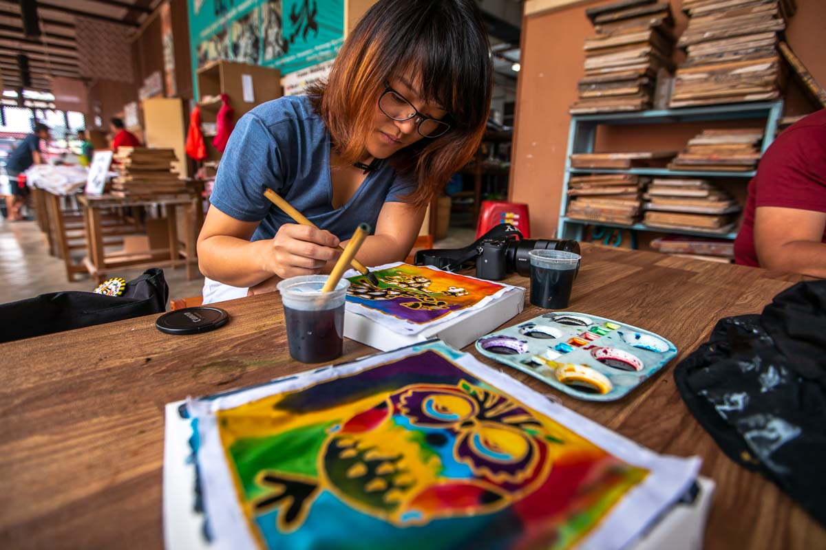 Batik Painting at Natural Batik Village Kuantan - Hidden Gems in Malaysia