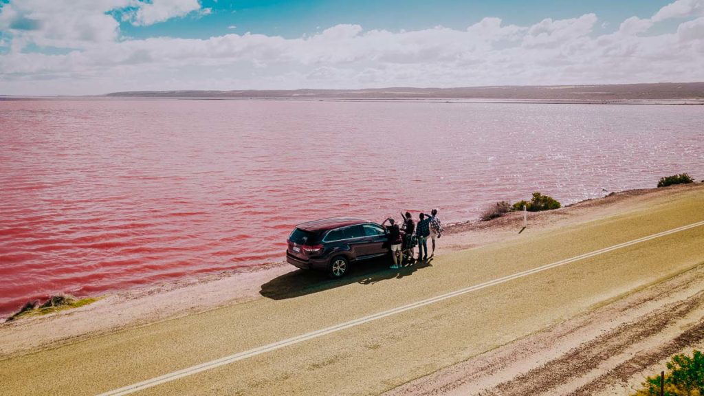 Pink-Lake-Car-Shot-Western-Australia-Itinerary