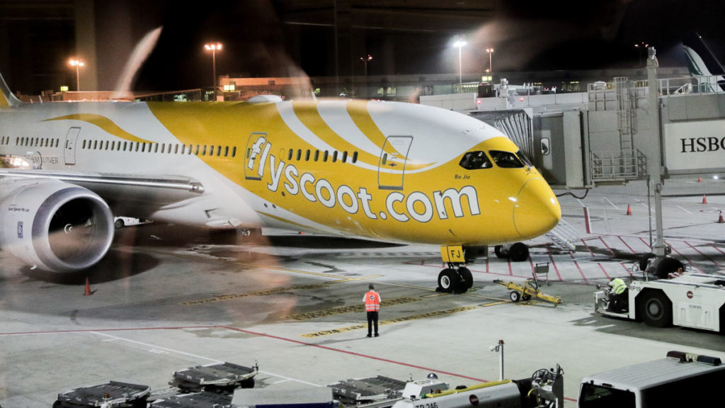 Scoot Plane on the runway