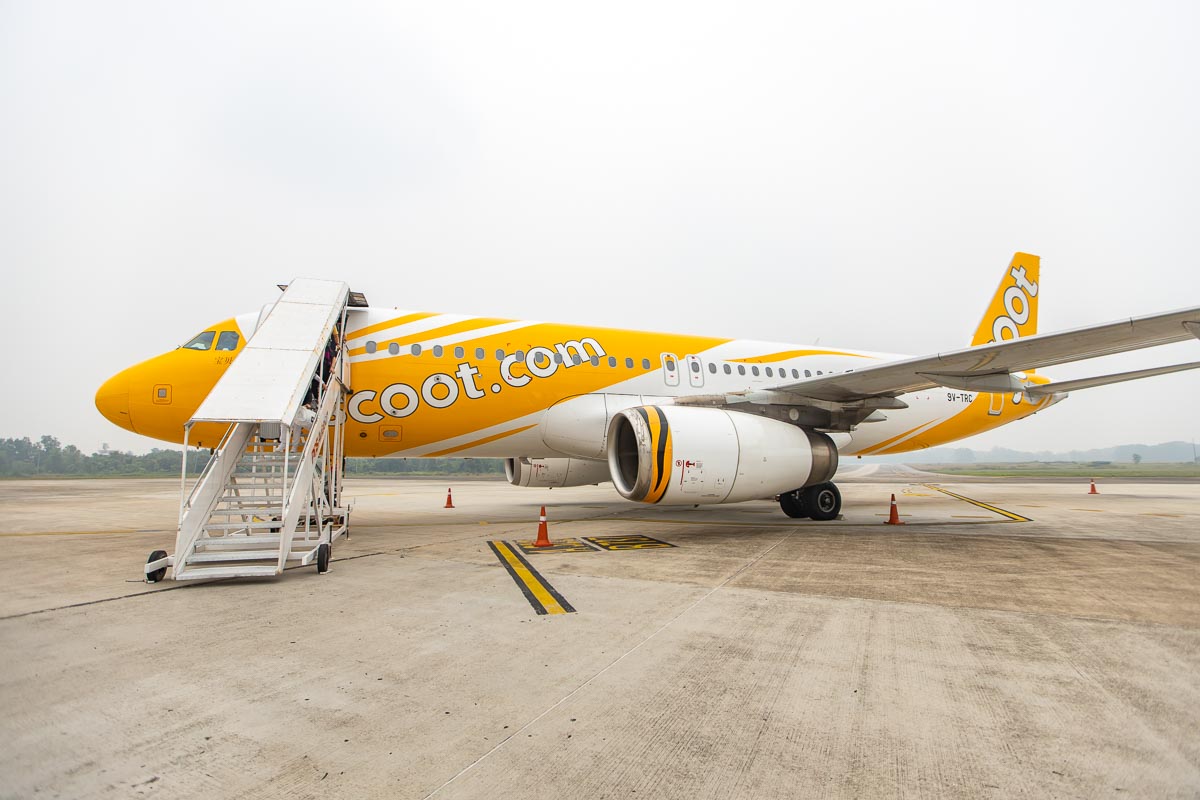 Scoot Plane on the runway