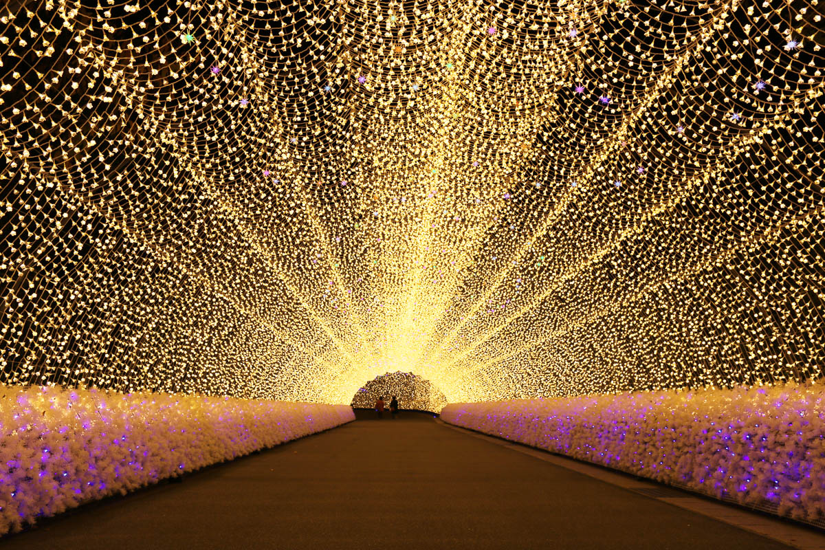 Nabana no Sato illumination tunnel Kuwana Mie Prefecture