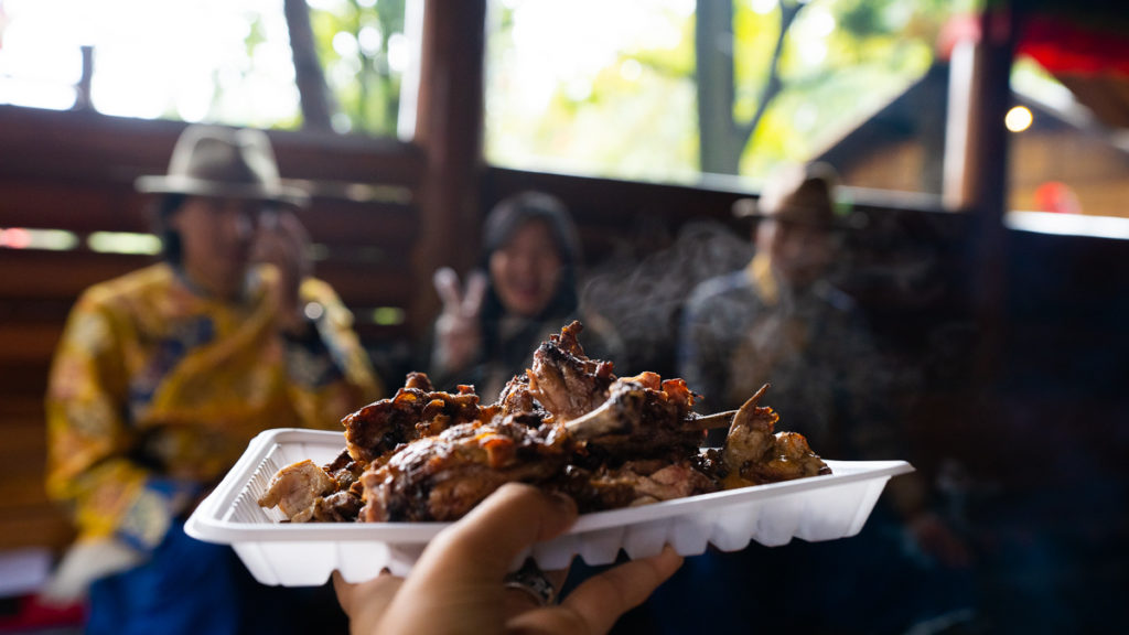 Hot Meal Cooked By The Tribe 