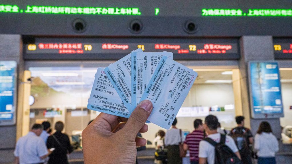 high-speed rail tickets - china itinerary