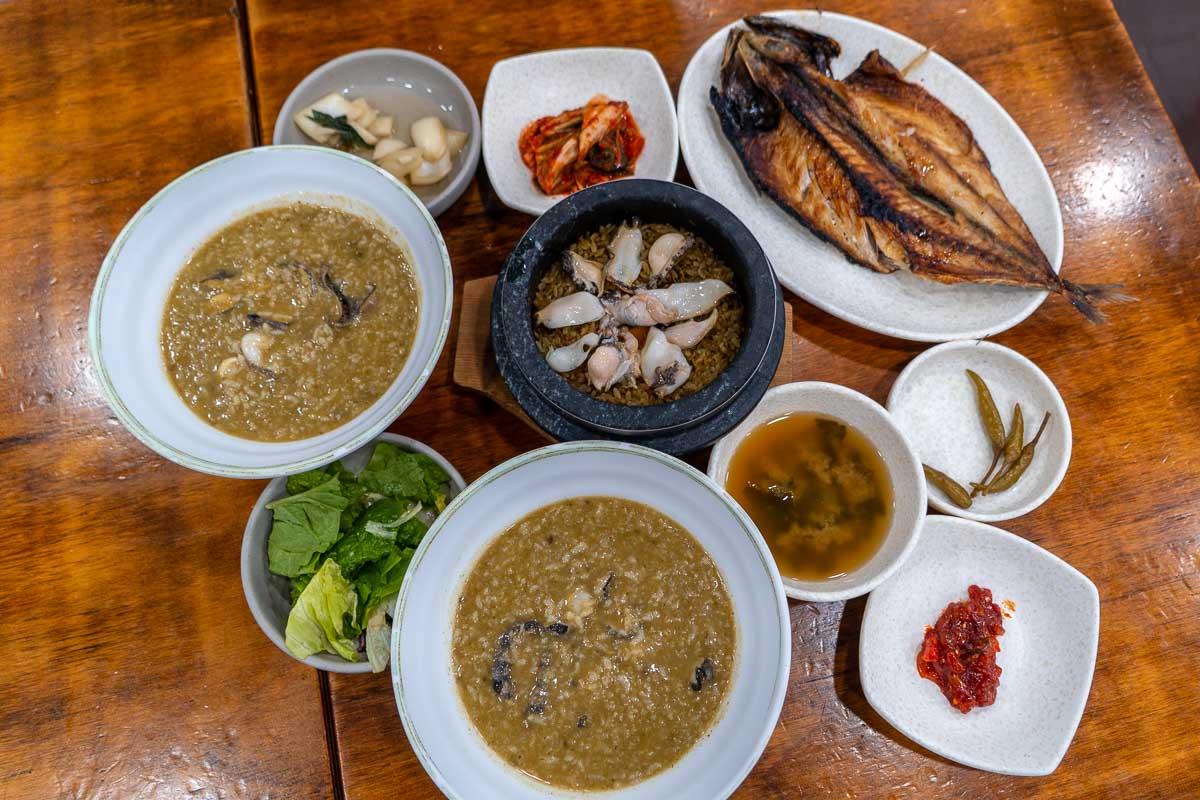 Abalone Dishes at Myeongjin Jeonbok Abalone Restaurant - Jeju Itinerary