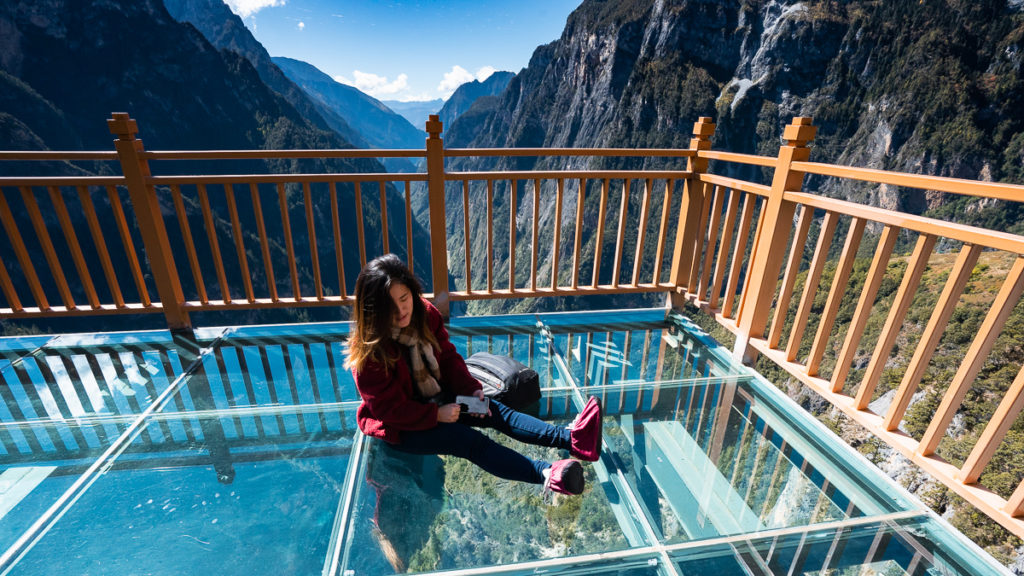 Glass walkway at Balagezong 