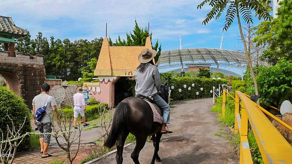 Girl on horse Jeju Seri World - Jeju Itinerary