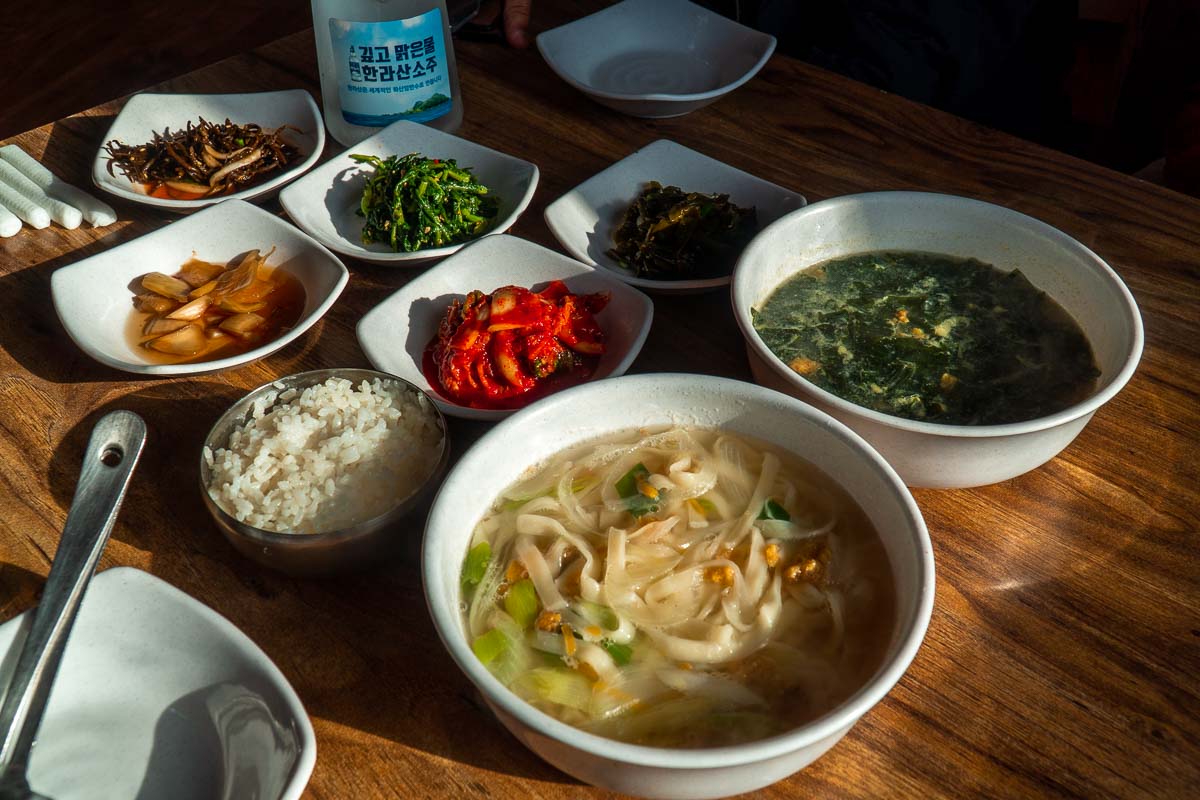 Korean Seafood Dishes at Baekgi Haenyeo House - Jeju Itinerary