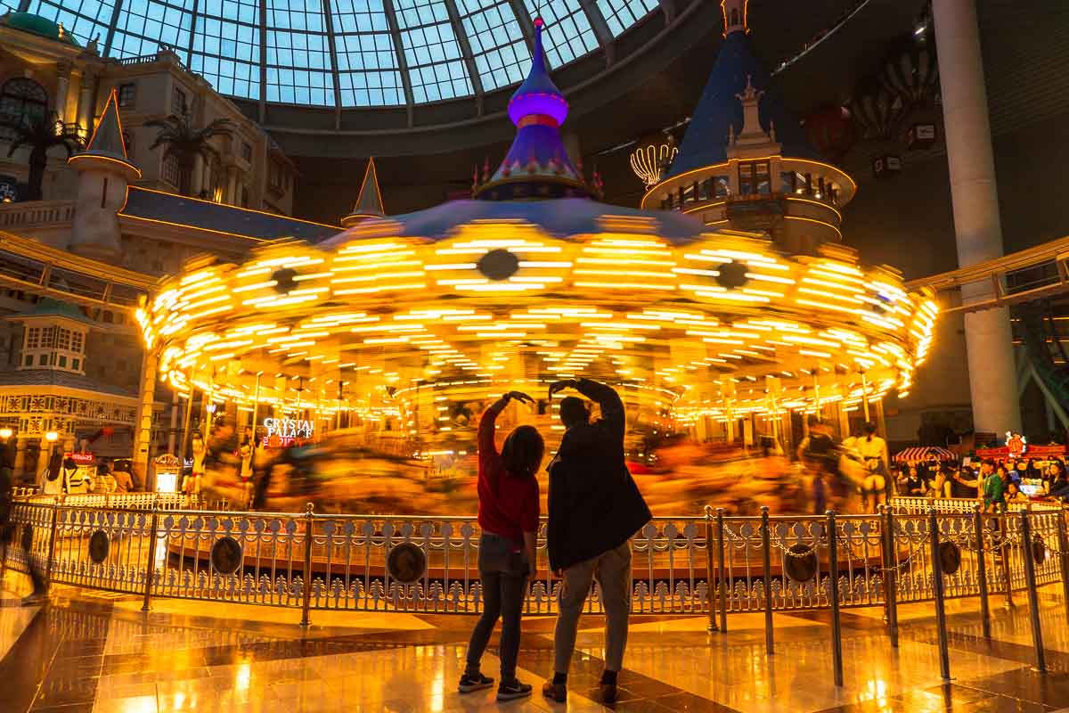 Lotte World Camelot Carousel Light Exposure