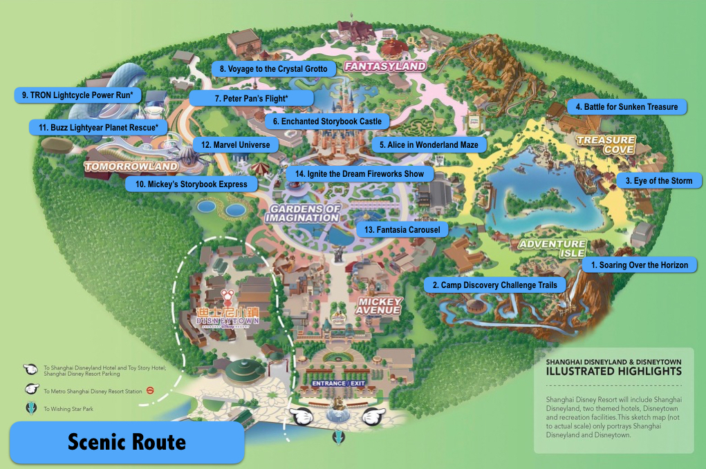 Scenic Route - Shanghai Disneyland Guide