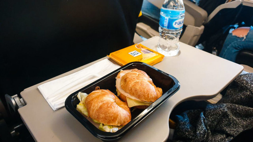 Scoot light meals onboard chicken ham and cheese croissant