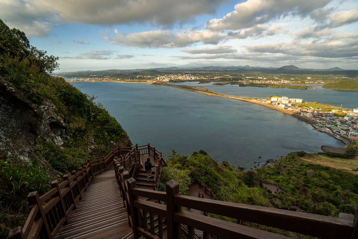 Seongsan Ilchubong Stairway down