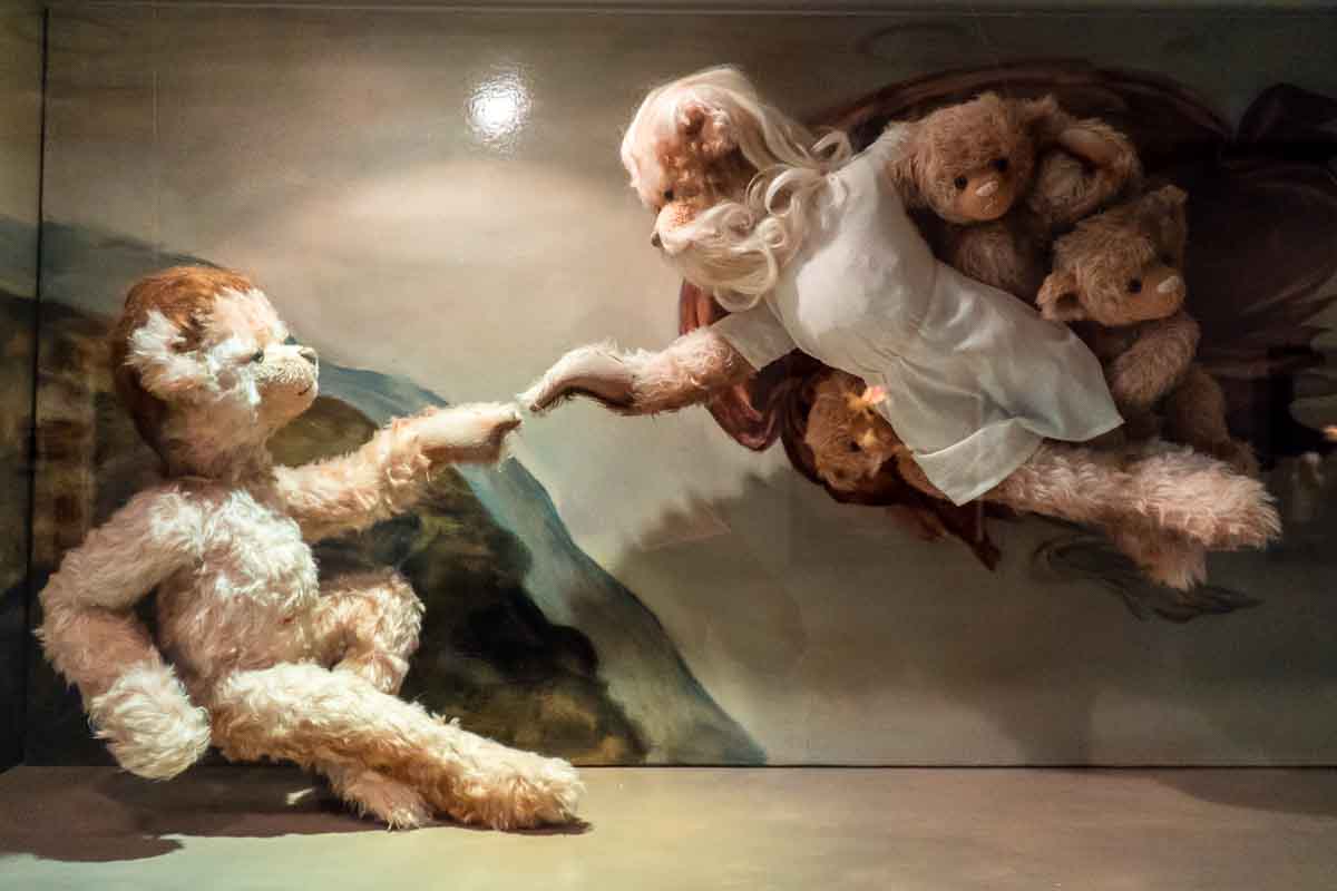 The Creation of Adam in Jeju Teddy Bear Museum - Jeju Itinerary