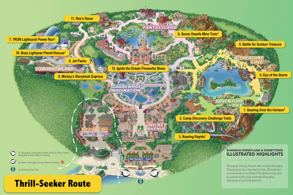 Thrill-Seeker Route - Shanghai Disneyland Guide