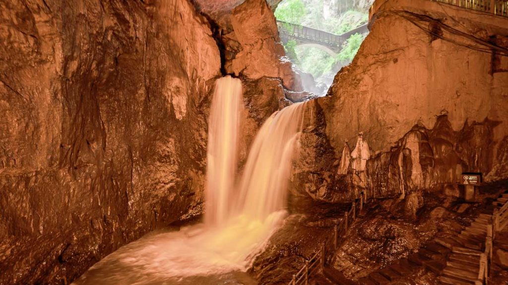 Twin falls of jiuxiang caves - China Things to do in Kunming city