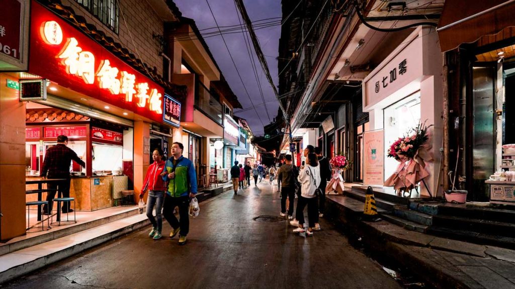 Wenlin street at night - China Things to do in Kunming city