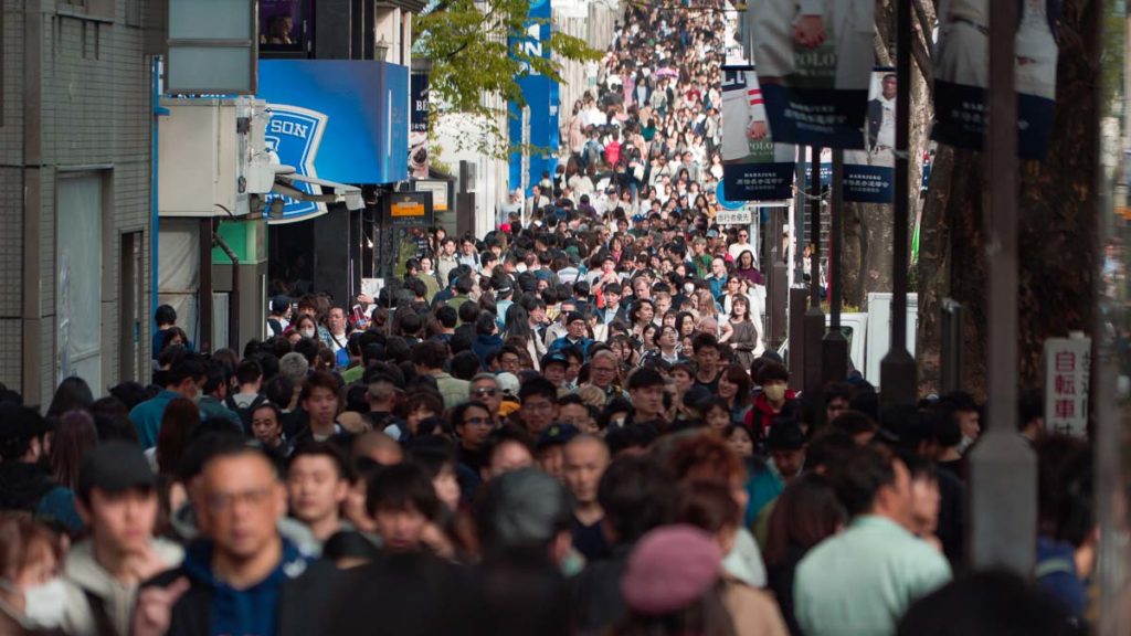 Crowded street of Tokyo - Japan Peak Season