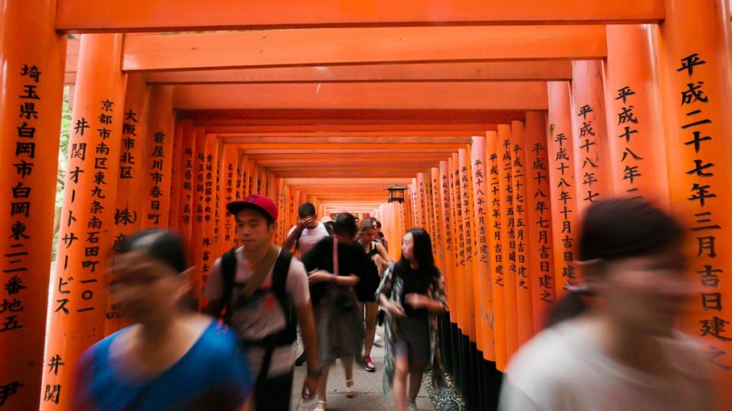 Fushimi Inari Taisha peak crowd - Japan Travel Tips Peak Season