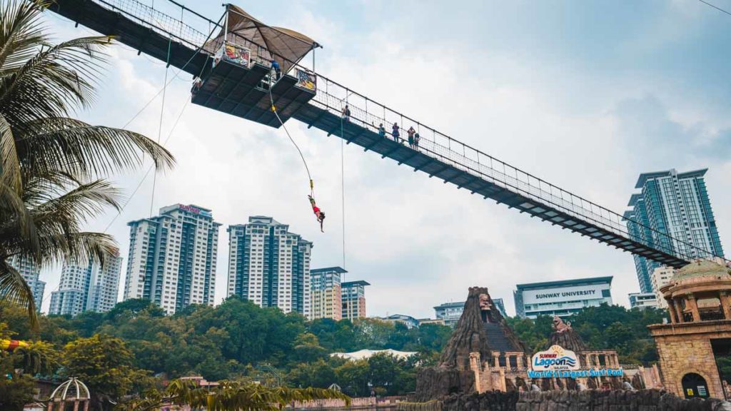 Kuala Lumpur Malaysia Sunway Lagoon Bungee Jumping - Weekend Getaways in Kuala Lumpur Malaysia 