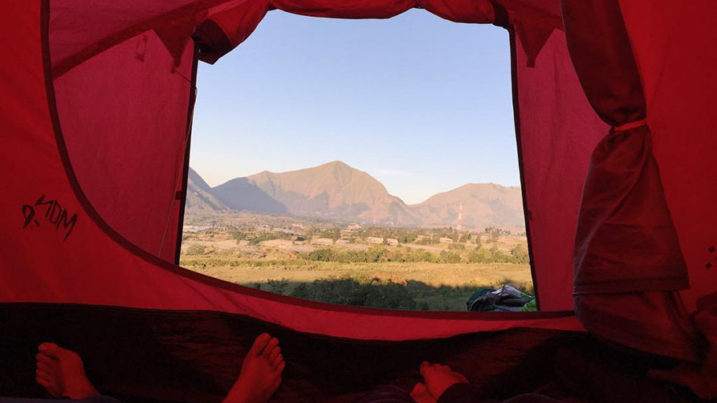 Lombok Indonesia Mount Rinjani Tent View - Short Getaways from Singapore