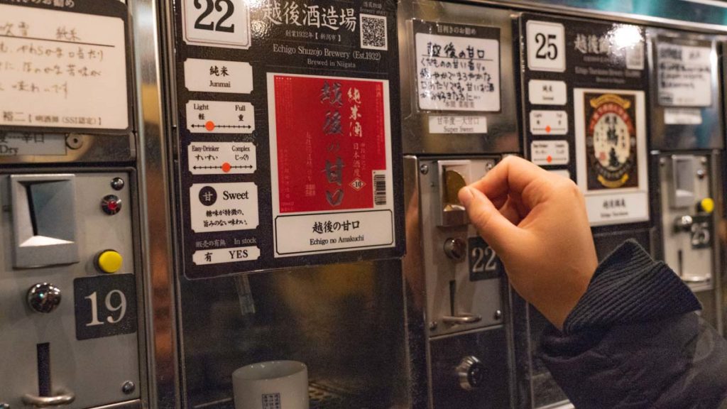 Niigata Kikizake Bansho Sake Vending Machines - Japan Itinerary Niigata and Sado Island