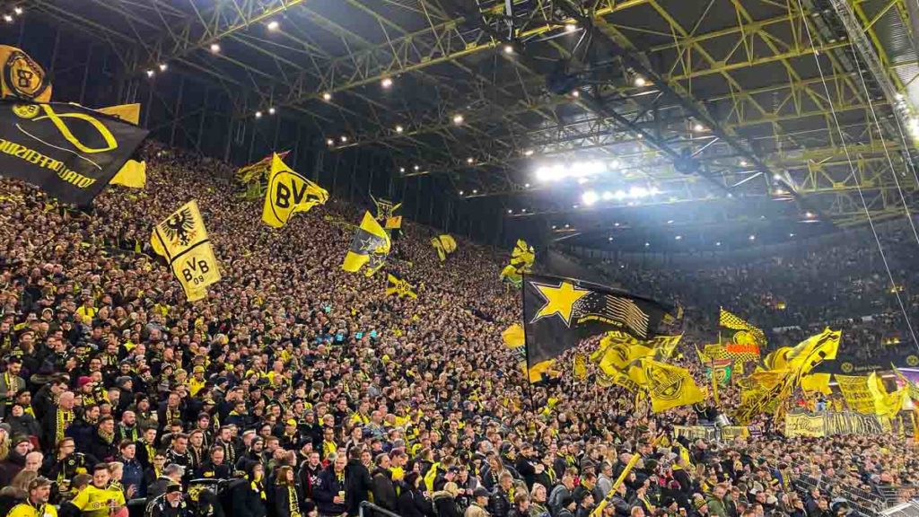 Borussia Dortmund Fans at the Yellow Wall - Germany Itinerary