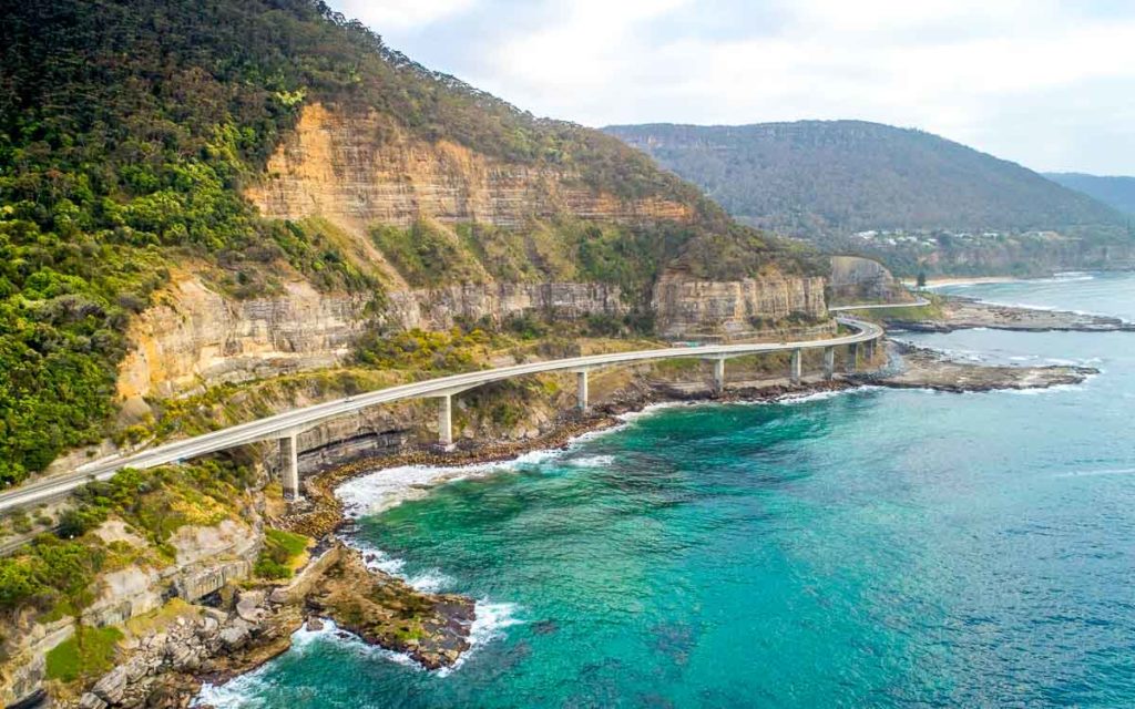 Sea Cliff Bridge Aerial Shot - NSW Road Trip Australia Itinerary