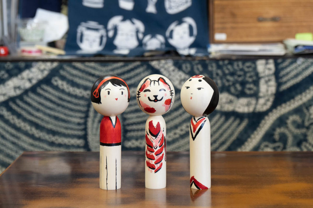 Completed Kokeshi Dolls - South Tohoku Japan Guide