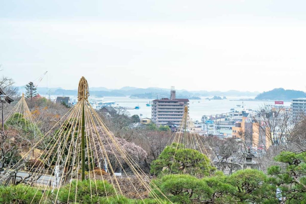 Shiogama Shrine View of Shiogama Bay - South Tohoku Japan Guide