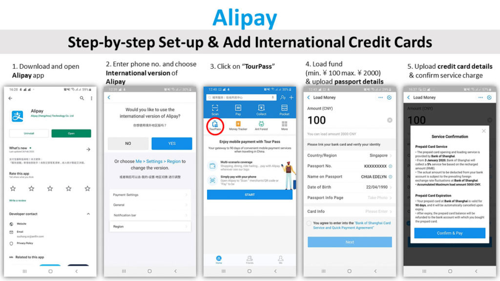 Alipay set up guide international credit card - Mobile Payment in China For Tourist