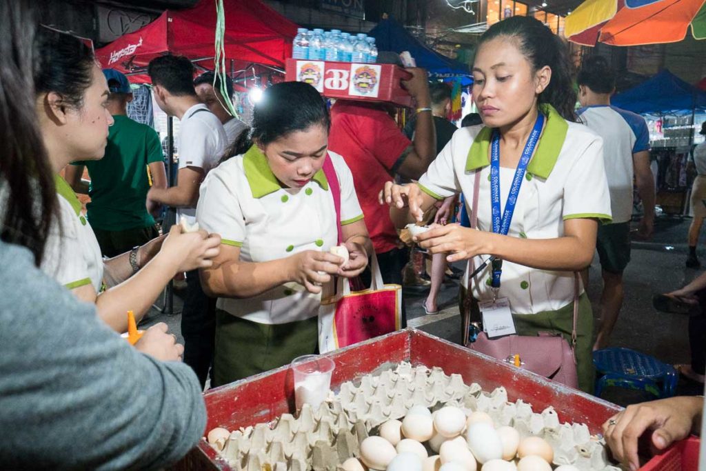 Balut at Colon Market Food Stall - Cebu Itinerary