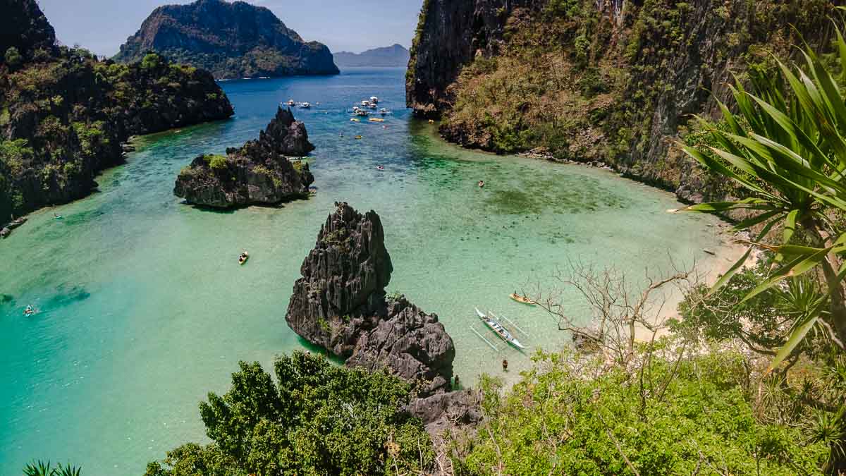 Bird's eye view of cadlao lagoon - things to do in Palawan