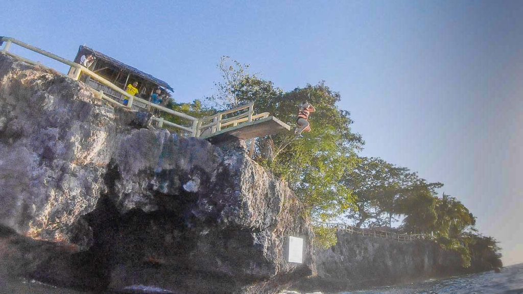 Cliff Jumping - Bohol Cebu itinerary