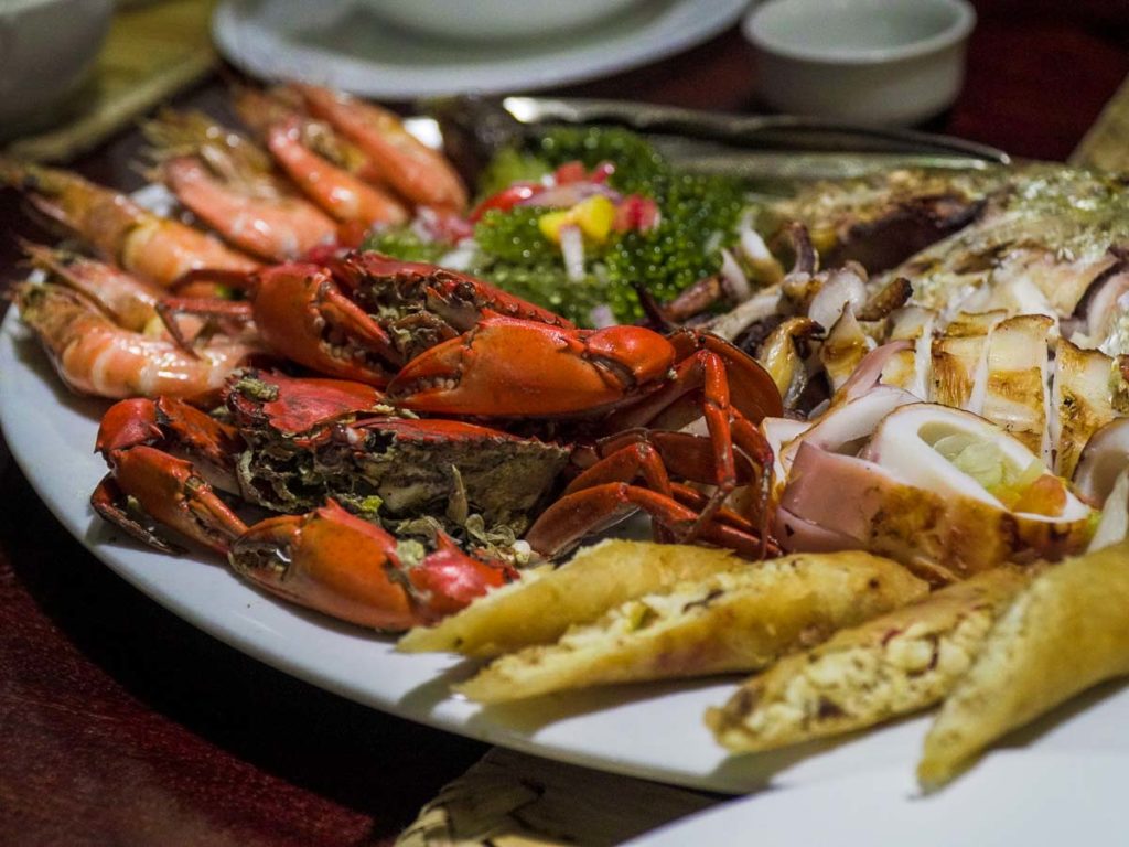 Seafood Platter with Crabs at Badjao Seafood Restaurant - Puerto Princesa Itinerary