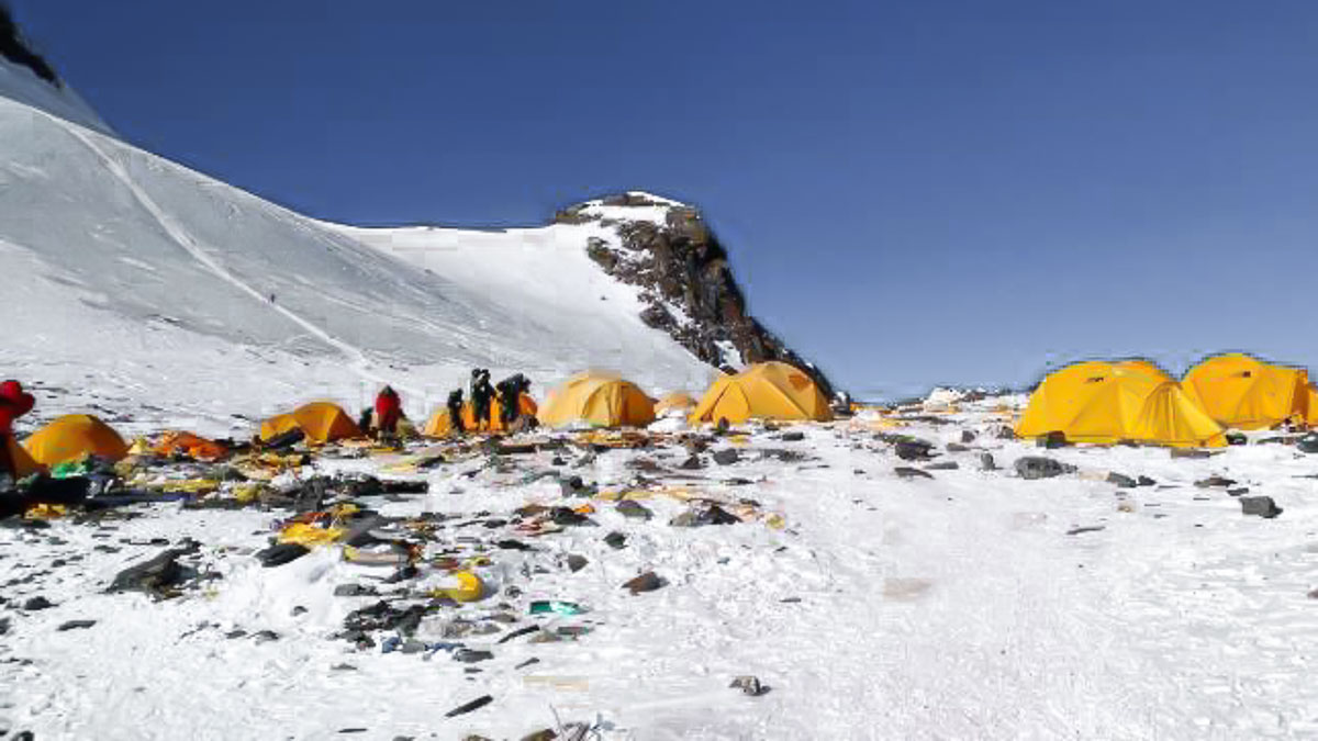 Mount Everest with Litter - COVID-19 Sustainable Tourism