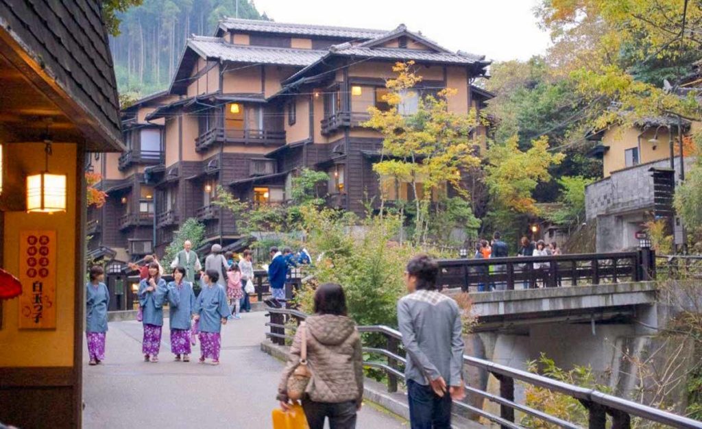 Typical scene at an onsen resort in Japan - Onsen Resorts in Japan