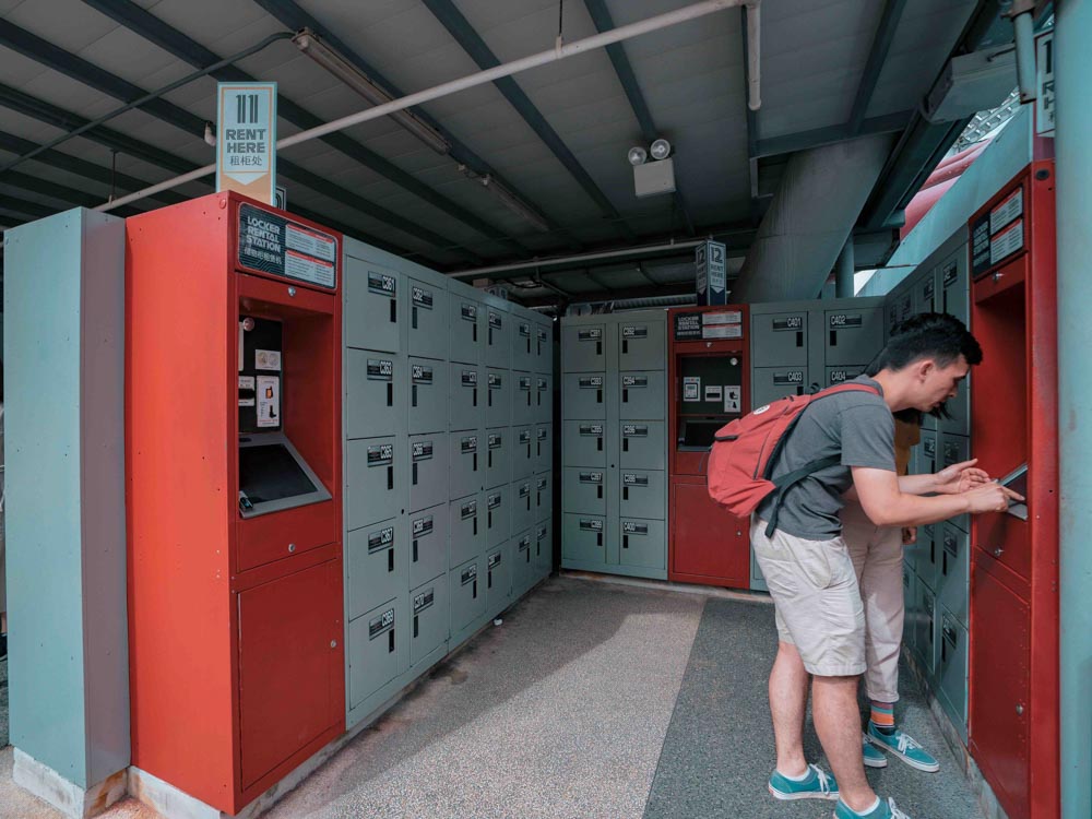 Lockers at Sci-fi City - Guide to Universal Studios Singapore