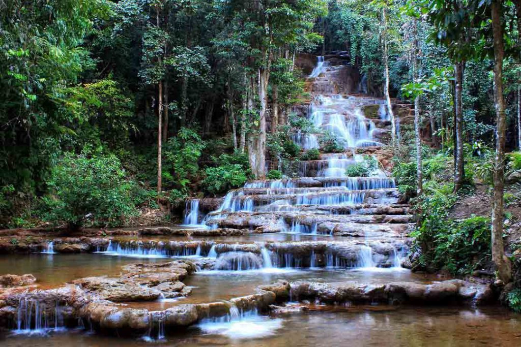 Waterfall in Namtok Pha Charoen National Park in Tak - Instagrammable Places in Thailand