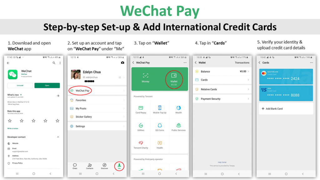 WeChat Pay Guide set up international credit card - Mobile Payment in China For Tourist