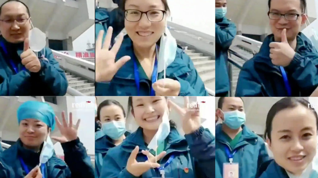 Wuhan Medical Workers Remove Masks - Good News Related to COVID-19
