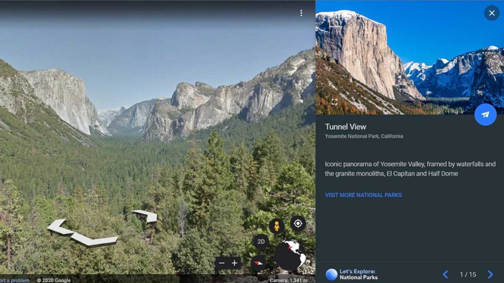 Yosemite National Park from Google Earth - Good News Related to COVID-19