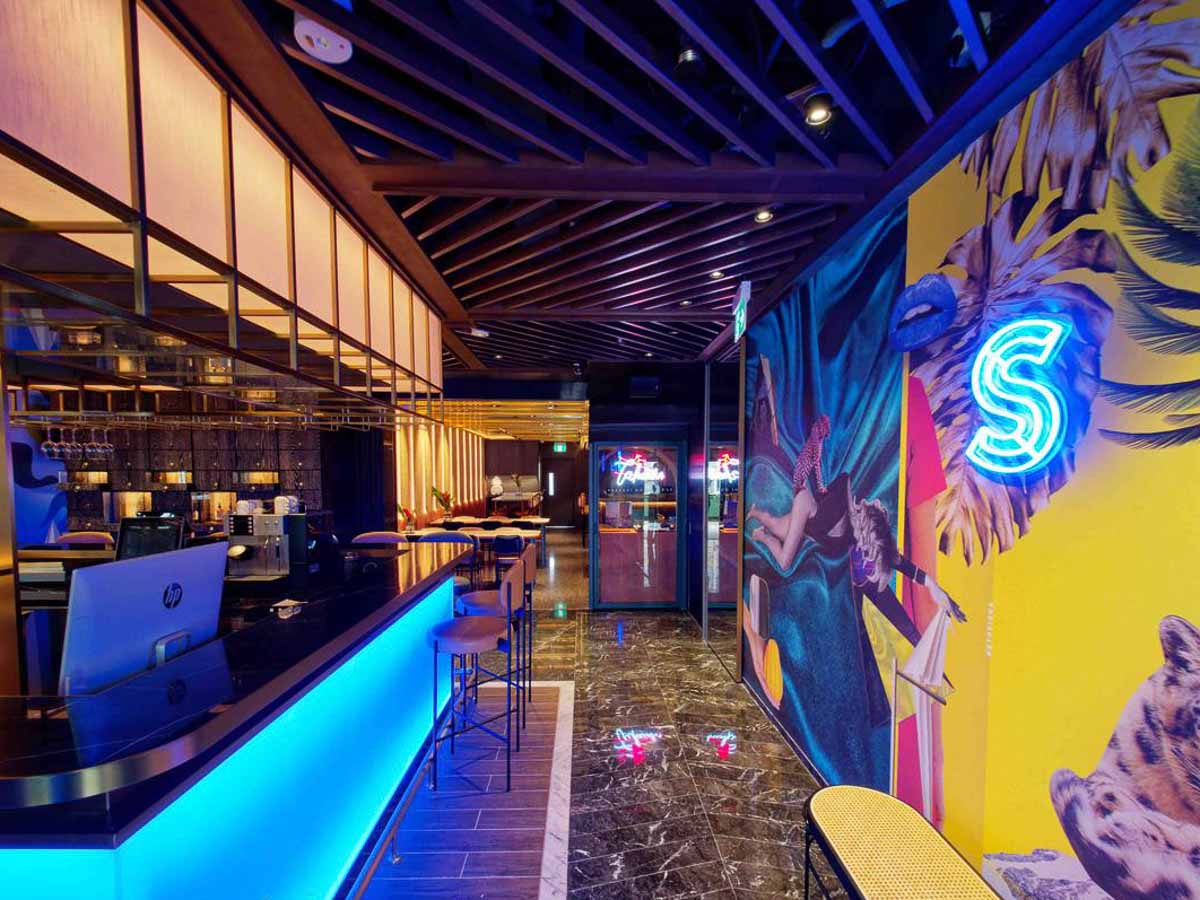 Technicolour Bar Hotel Sohola - Staycation in Singapore 