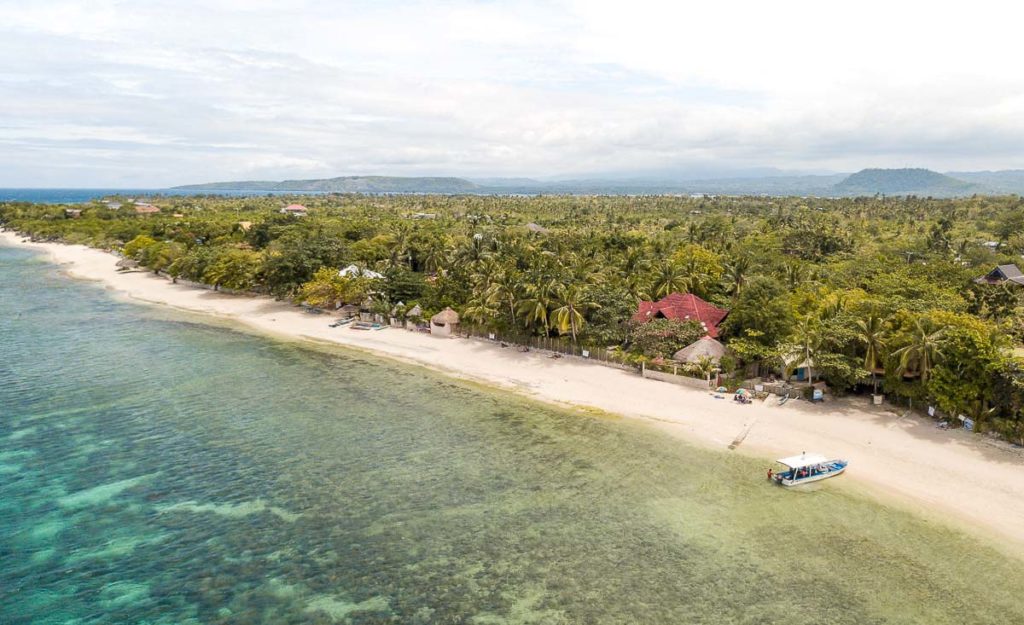 white beach drone - Cebu itinerary