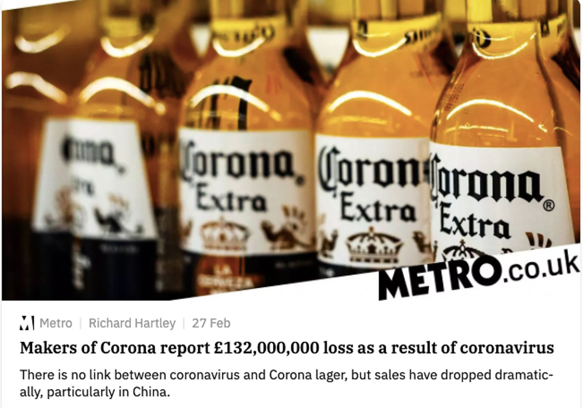 Corona beer - COVID-19 Fake News
