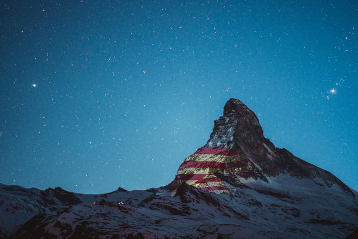 USA Flag - Switzerland Matterhorn-10