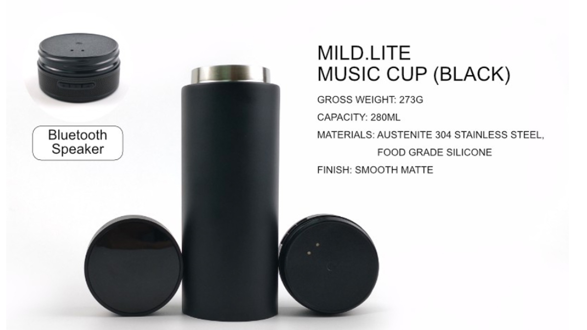 Vacuum flask with bluetooth speaker - travel gifts