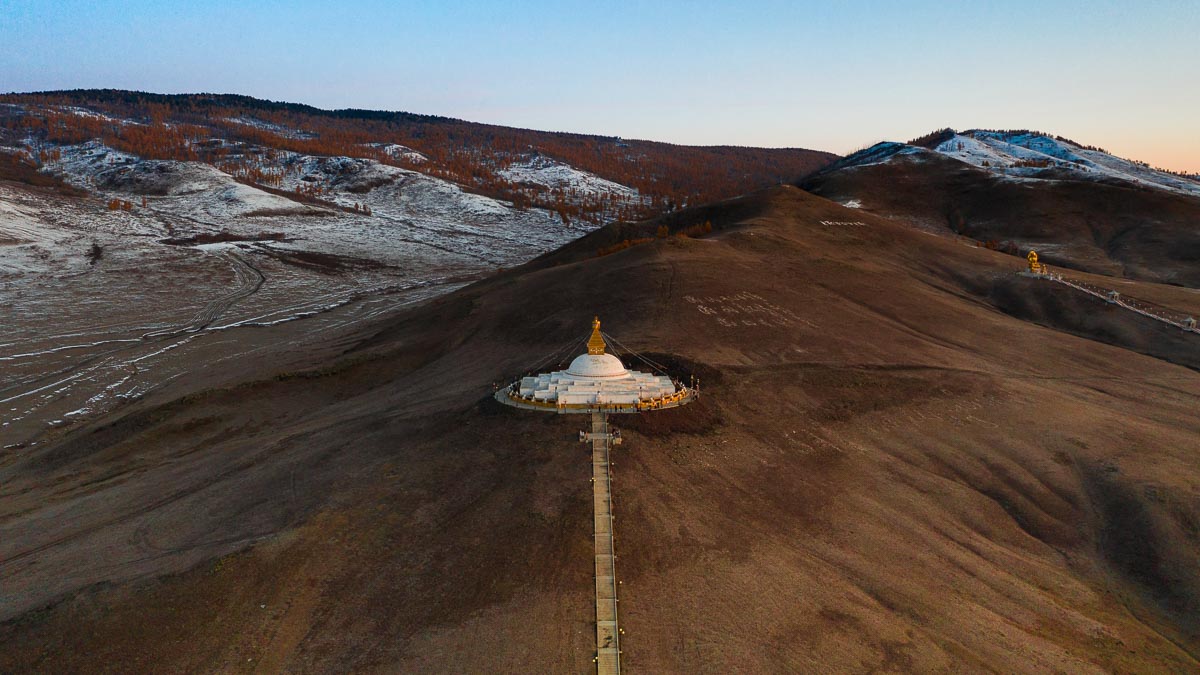 Amarbayasgalant Monastery Stupa with surroundings - Travelling to Mongolia